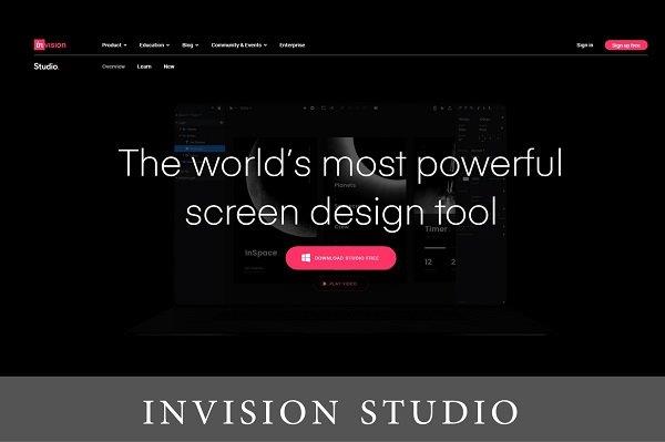 screen image from invision studio